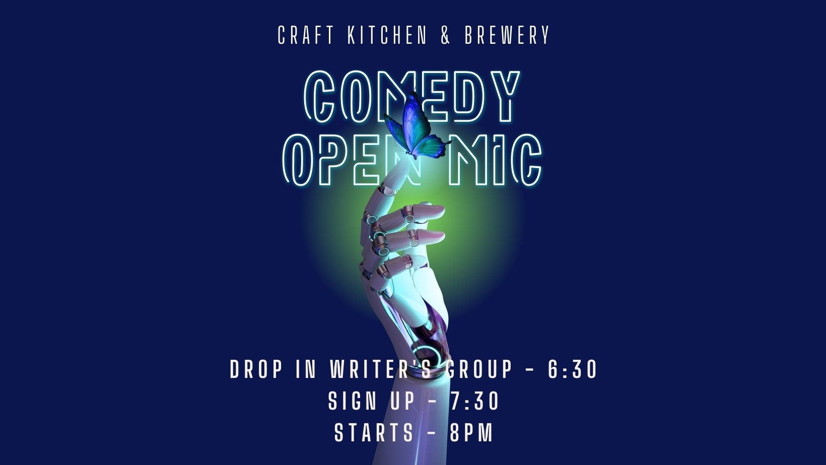 Open Mic Robot Banner